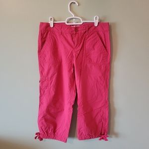 Loft cargo Capri pants red size 2